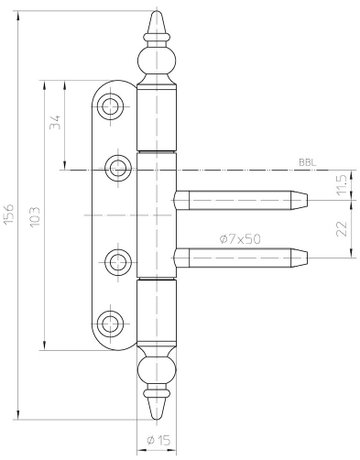 Bild Einbohrband VARIANT V 4437 WF ZK 3tlg.,15mm,vergoldet poliert - SIMONSWERK-2