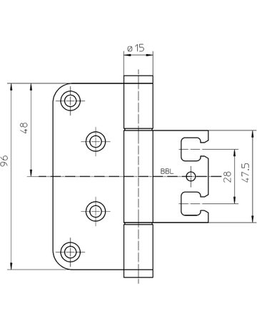 Bild Objektband VARIANT V 7888 WF Ø15/70kg,matt vernickelt/F2 - SIMONSWERK-2