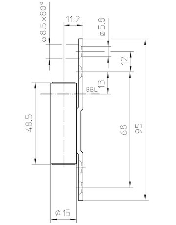 Bild Rahmenteil VARIANT V 8000 WF ASR DL-R, vernickelt - SIMONSWERK-2