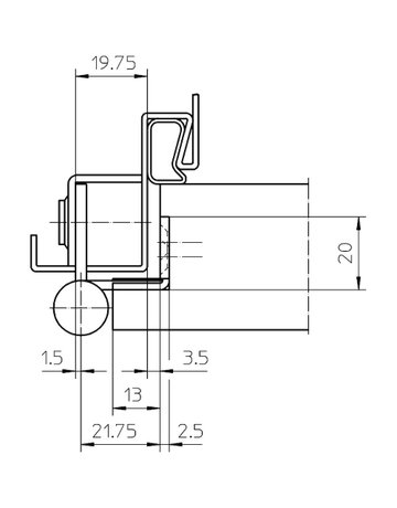 Bild Objektband VARIANT V 8535 Ø15/40kg,DLvernickelt,m.Steigsatz - SIMONSWERK-3