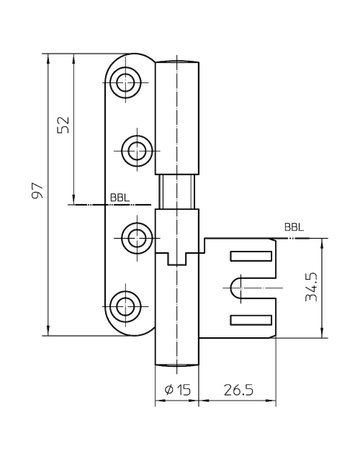 Bild Objektband VARIANT V 8535 Ø15/40kg,DLvernickelt,m.Steigsatz - SIMONSWERK-2