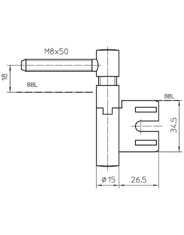 Bild Objektband VARIANT V 8550 Ø15/40kg, DRvernickelt, mit Steigsatz - SIMONSWERK-2