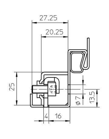 Bild Aufnahmeelement VARIANT V 8600 verzinkt - SIMONSWERK-2