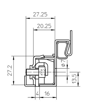 Bild Aufnahmeelement VARIANT V 8610 verzinkt - SIMONSWERK-2