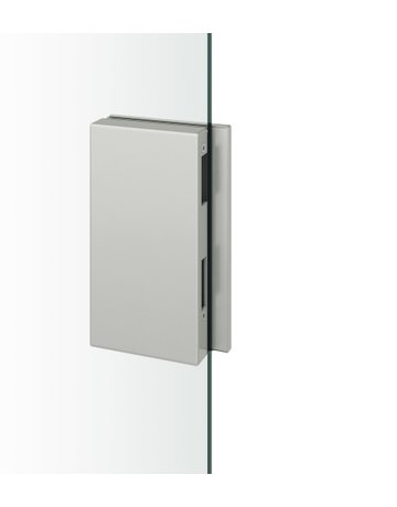 Bild Zimmertür- Ganzglas Gegenkasten, 13 4220, ohne Lochung, DIN Rechts, naturfarbig eloxiert - FSB-0