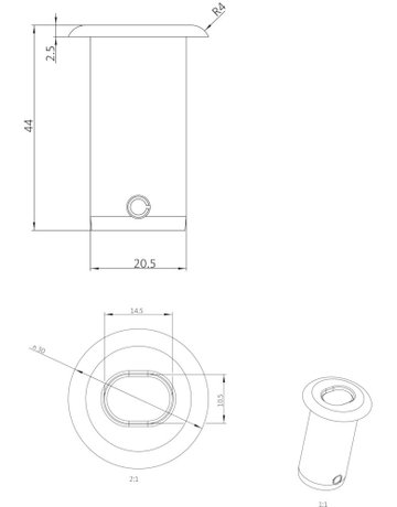 Bild Bodenschließmulde B-90030 silber - BKS-1
