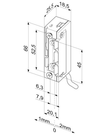 Bild Elektro-Türöffner, ohne Schließblech 118W.13, 6-12V AC/DC, DL-R - effeff-1