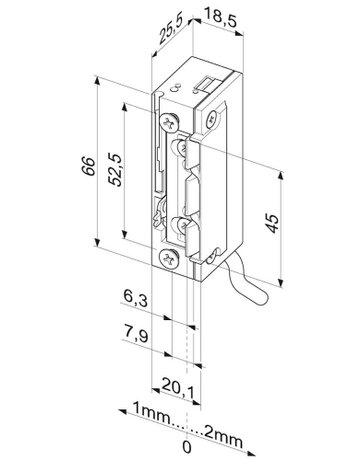 Bild Elektro-Türöffner, ohne Schließblech 118WE13, 6-12V AC/DC, DL-R - effeff-1