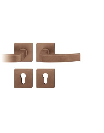 Bild Drückergarnitur 72 1163 Rosette eckig ,PZ,8,DR,h-bronze,TS39-48 - FSB-0
