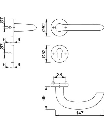 Bild Zt.-Grt.1138/42KV/42KVS PZ F1 mit Schnellstift - HOPPE-1