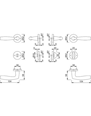 Bild Garnitur Rosette1515/42KV/42KVSGRT-SST F1 8 SK/OL - HOPPE-1