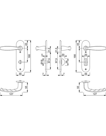 Bild Garnitur Schild F1 1810/273KP, Bad - HOPPE-1