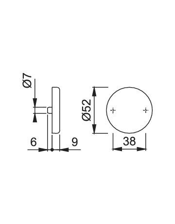 Bild Schlüsselrosette 42KVS, blind, F1 - HOPPE-1