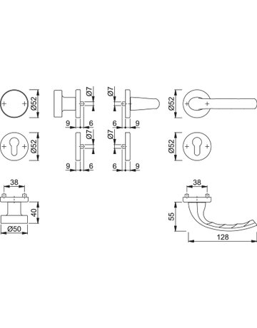 Bild SI-grt. Rosette F1 58/42KV/42KVS/1710,8, PZ - HOPPE-1