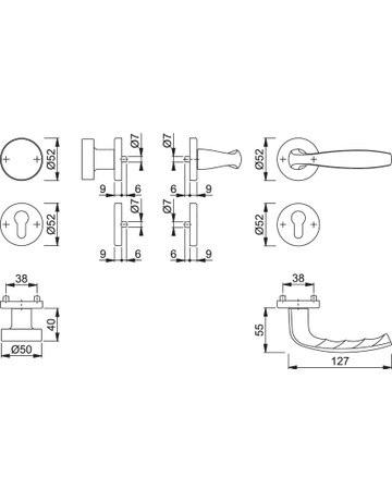 Bild WeGrt Rosette F1 58/42KV/42KVS/1810,8, PZ - HOPPE-1