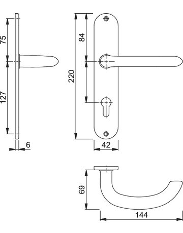 Bild Garnitur SchildE1138Z/302GRT-SST F69 8 PZ-72 35-45 - HOPPE-1