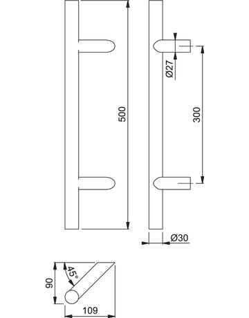 Bild Bügelgriff, E5012, F69 500 300 2 BS-1502 - HOPPE-1