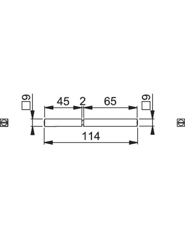 Bild FS Antipanikstift FSAP 9x114mm,LA 45/ LI 65,TS 40-62,verzinkt - HOPPE-1
