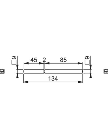 Bild FS Antipanikstift FSAP 9x134mm,LA 45/ LI 85,TS 67-85,verzinkt - HOPPE-1