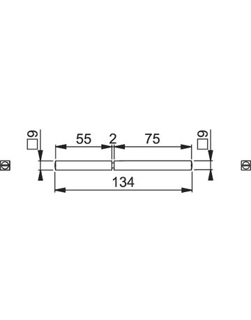 Bild FS Antipanikstift FSAP 9x134mm,LA 55/ LI 75,TS 67-85,verzinkt - HOPPE-1