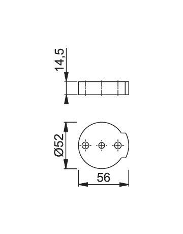 Bild HOPPE Unterlage F E484, ohne Verdrehsicherung, 14,5mm, schwarz, für Bodentürstopper-1