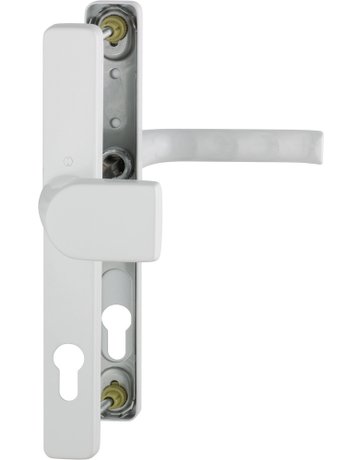 Bild HOPPE Wechselgarnitur London 78G/2246/113, Langschild, eckig, Profilzylinder gelocht, Entfernung 92mm, Vierkant 8mm, Türstärke 67 - 72mm, Befestigungstechnik mit Stütznocken, weiß, verkehrsweiß, beschichtet-0
