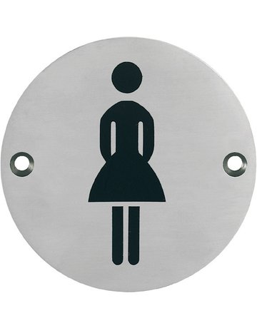 Bild Objekttür- Hinweisschild, E664 Damen WC, edelstahl matt - HOPPE-0