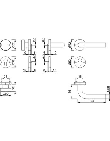 Bild WE-Grt-Rosette, F69 E58/42H/42HKVS/150,8, PZ - HOPPE-1