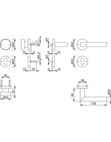 Bild FS-WE-Grt-Rosette F69 FS-E58/42H/42HS/1400,9, PZ - HOPPE-1
