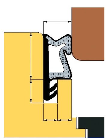Bild Fenster- Überschlagdichtung, L2110, lichtgrau, zum Einnuten, TSP-FOAM - TRELLEBORG-1