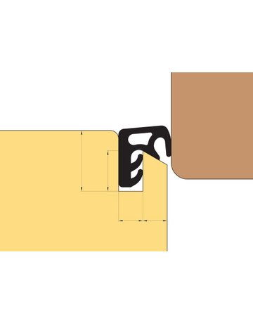 Bild Fenster- Überschlagdichtung, L8003, schwarz, zum Einnuten, TSP-LAN - TRELLEBORG-1