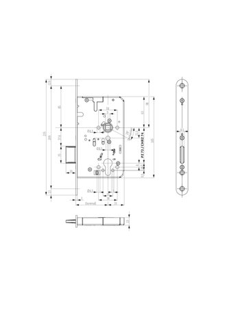 Bild Panik-Riegelschloss B-23480 PZ72/9,D65,F20x235rd,ER,DR - BKS-1