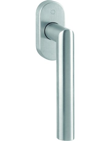 Bild Drehkipp-Fenstergriff, Amsterdam E0400/US956, mit ovaler Rosette, Vierkant 7x 20-30, edelstahl matt-SecuSan - HOPPE-0