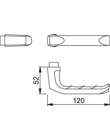 Bild Drückerpaar London 113 8mm,TS30-49,F1 eloxiert - HOPPE-1