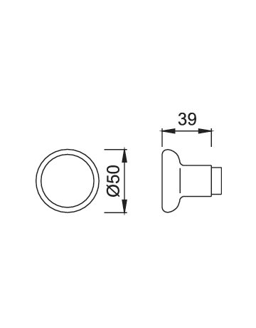 Bild Knopf-Lochteil 54 8mm, F1 - HOPPE-1