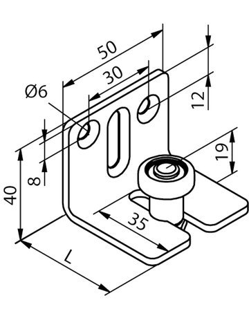 Bild Schiebeladen-Führungsrolle,Edelstahl 43/108,verstellbar,zum Anschrauben - HELM-1