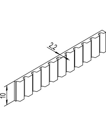 Bild Schiebetür -Zahnriemen,Gummi schwarz P 10 T5,zum Einspannen,B10mm,S2,2mm - HELM-1