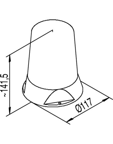 Bild Einfahrtstor-Blinkleuchte,gelb,230V zum Aufstellen,Ø117mm,H141,5mm - HELM-1