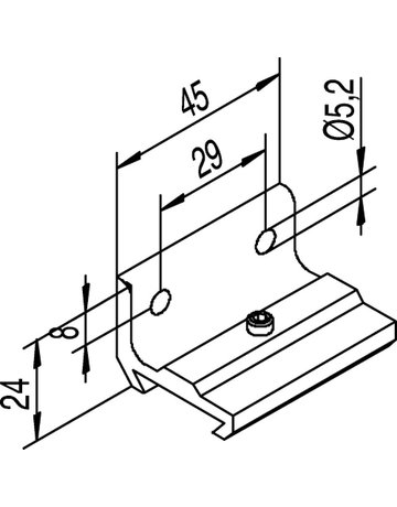 Bild Wandwinkel,140-01,z.Laufschienenbef. zum Anschrauben,Aluminium,hell blank - HELM-1