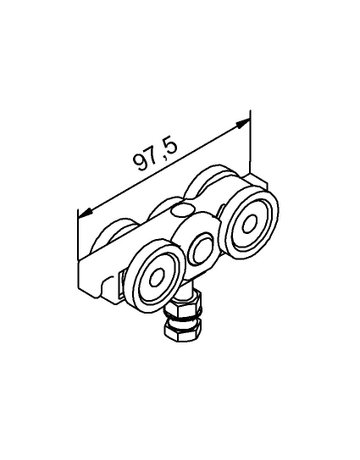 Bild OT-Dopp.roll.wag.,für Schiebetür,Edelst. 140,weiß rostfrei M8 x 55 - HELM-1