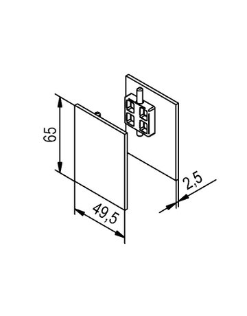 Bild Abdeckkappe,für einseitige Verbl. 140 49,5 x 65mm EV1 eloxiert einseitig - HELM-1