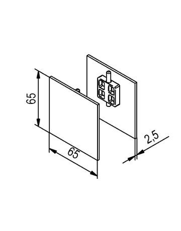 Bild Abdeckkappe,für beidseitige Verbl. 140 66 x 65mm EV1 eloxiert beidseitig - HELM-1