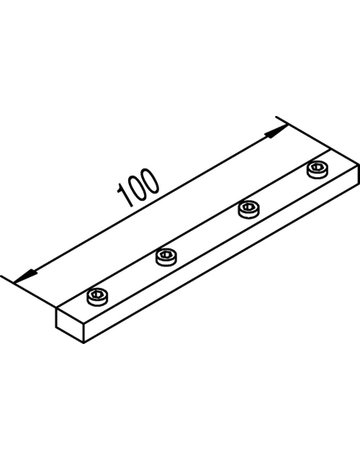 Bild Schiebetür-Schienenverbinder,z.Aufsteck. 150-03,Aluminium blank,L100mm,H6mm - HELM-1