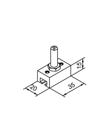 Bild OT-Schienenstopper,f.Schiebet.,Aluminium 260 P,Schienenmontage - HELM-1