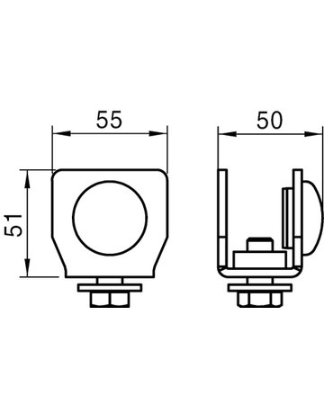 Bild Schienenstopper,für Profil-Nr.500 500 P,STA,bl.passiv. galvanisch verzinkt - HELM-1