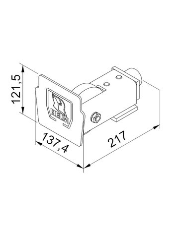 Bild Schiebetor-Auflaufrolle,m.Schien.endkap. 950 L,L217mm,Stahl,verzinkt - HELM-1