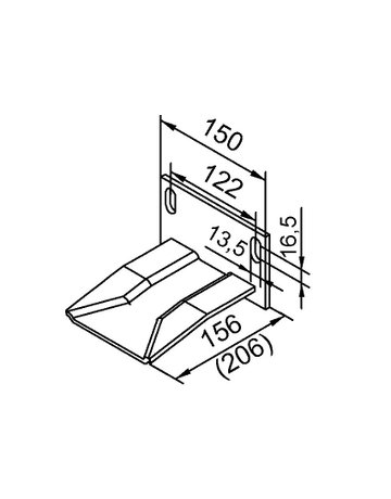Bild Schiebetor-Fangstück,für Profil-Nr.950 950 F lang,Edelstahl,edelstahl - HELM-1