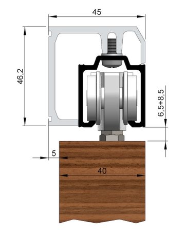 Bild Abdeckkappe,für Montageschiene Aluminium edelstahloptik - HELM-0