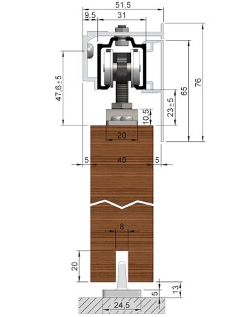 Bild Abdeckkappe,für Montageschiene Aluminium edelstahloptik - HELM-0