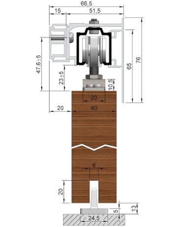 Bild Abdeckkappe,für Montageschiene Aluminium silberfarbig - HELM-0